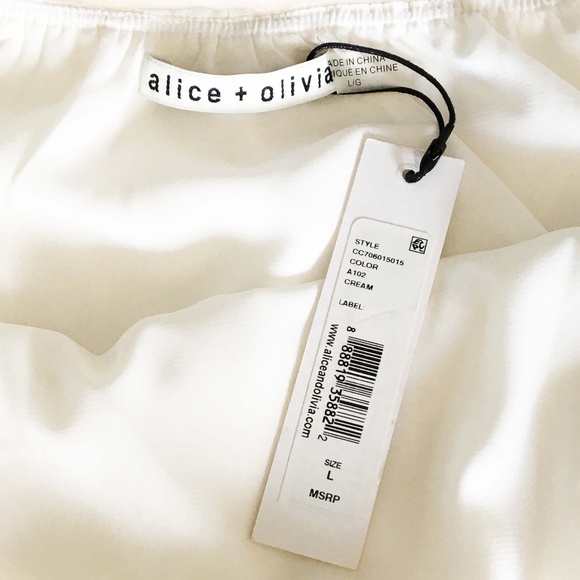 ALICE + OLIVIA "Monet" Ruffled Silk Halter Top NWT - Picture 16 of 16